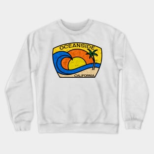 Oceanside California Surfer Crewneck Sweatshirt